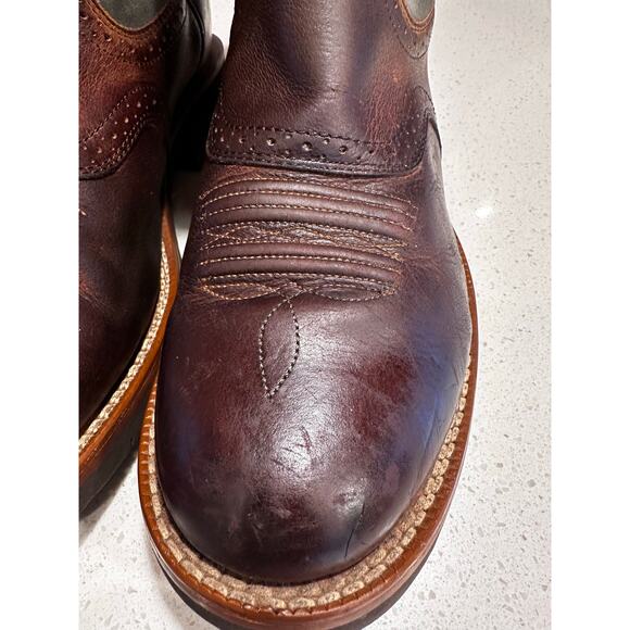 Ariat Men's 8EE Wide Heritage Crepe Leather Western Boot in Blue - Picture 7 of 11